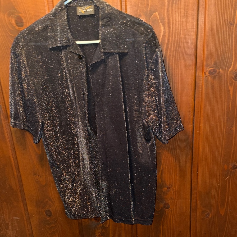 POP ICON CLOTHING Glitter Black Shirt